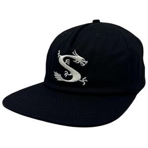 Staple Pigeon Men's Embroidered S Dragon Snapback Hat Cap in Black